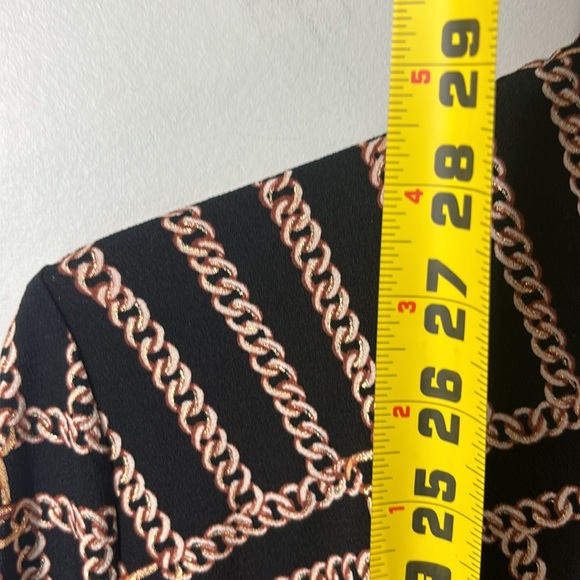 Kasper open cardigan top with chain link metallic detailing in size large. EUC. - Picture 7 of 8